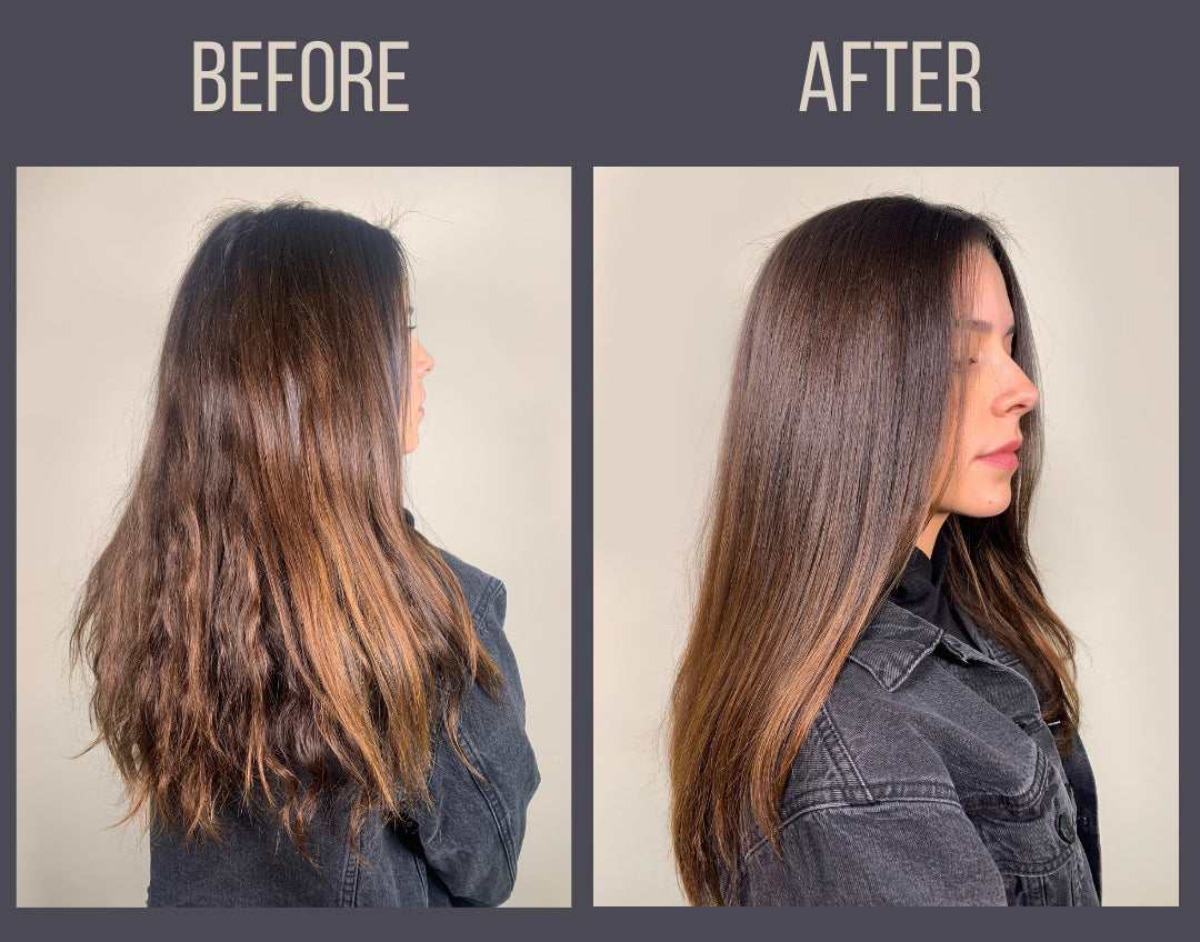 Keratin Smoothing Before After Photo